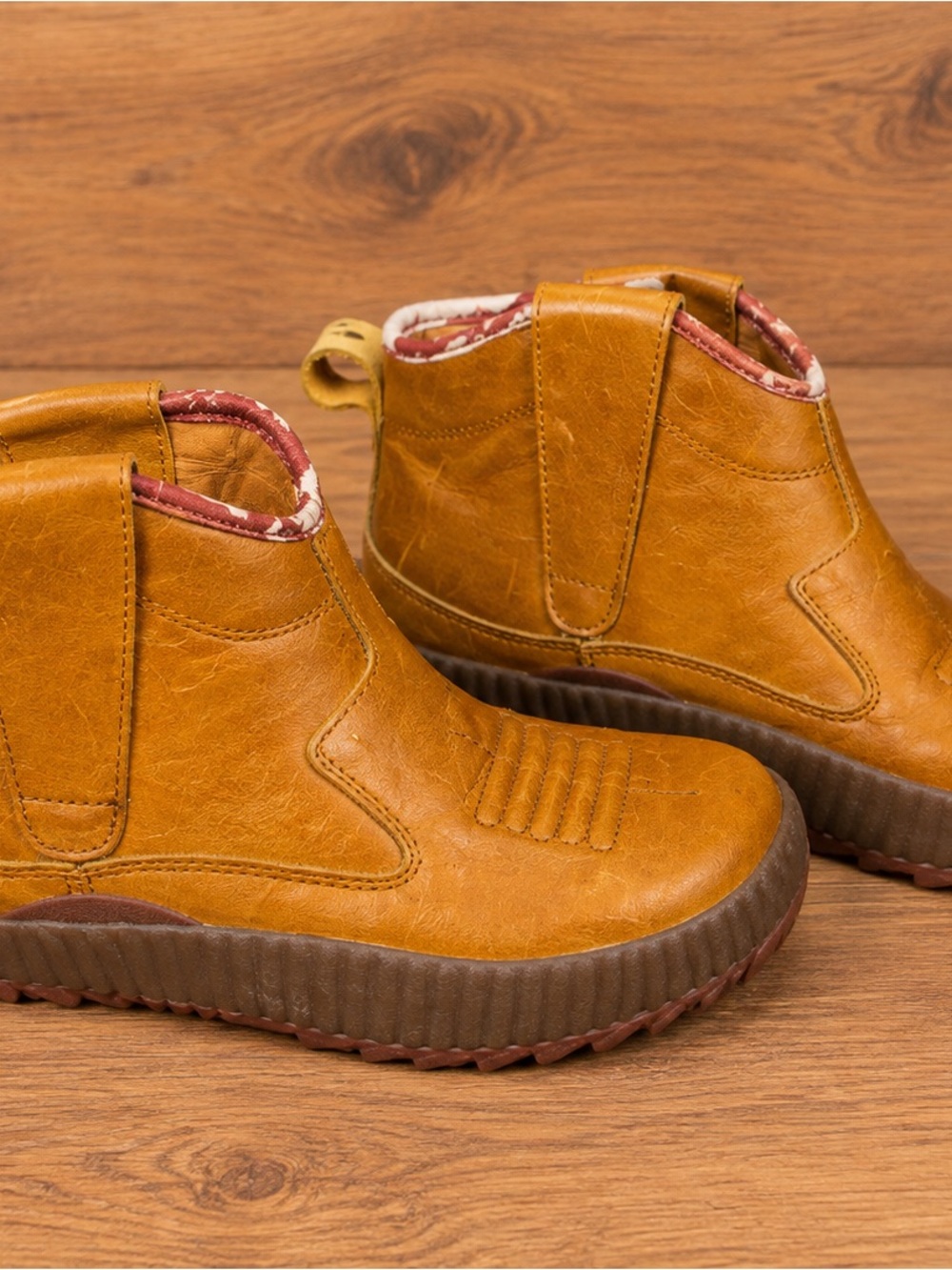 Simple Tan Brown Ankle Boots Hiking Booties
